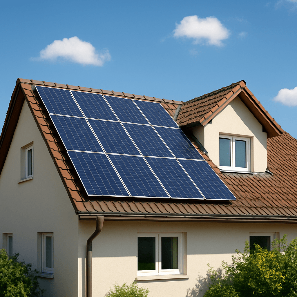 Solaranlage auf einem Hausdach